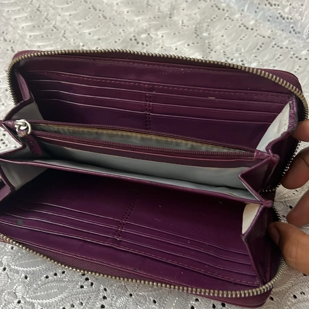 Vintage Coach Purple Leather Wallet